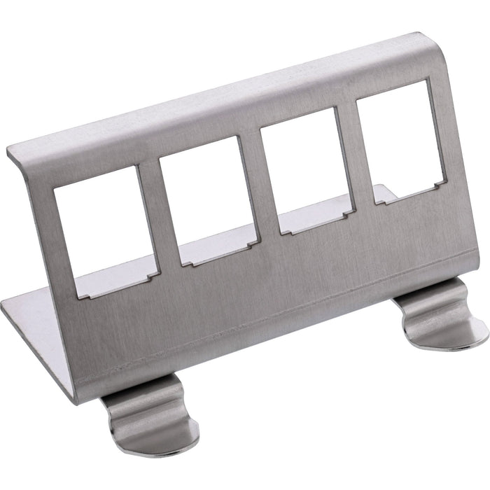 Inline® Keystone Mounting For Din Rail, 4-Port, Metal
