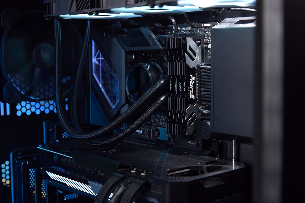 Memoria Kingston Fury 24 Gb 24x1gb Ddr5-8800, Ram Plateado/Negro, Kf588cu42rs-24, Renegade, Intel Xmp Kf588cu42rs-24