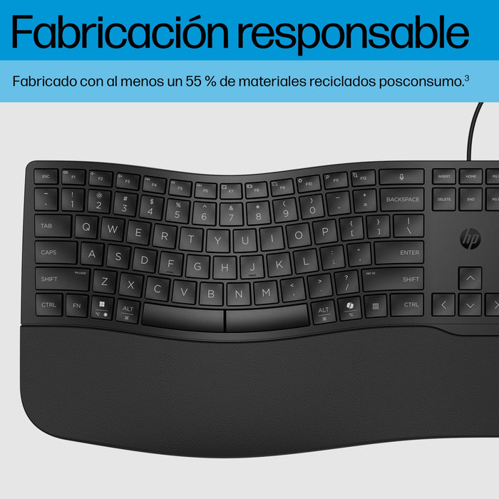 EAN 0197498232720 - HP 485 Comfort Wired Keyboard teclado Oficina USB Negro imagen 6