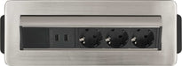 EAN 4007123656660 - Brennenstuhl 1396200113 base múltiple 2 m 3 salidas AC Interior Negro, Acero inoxidable imagen 6