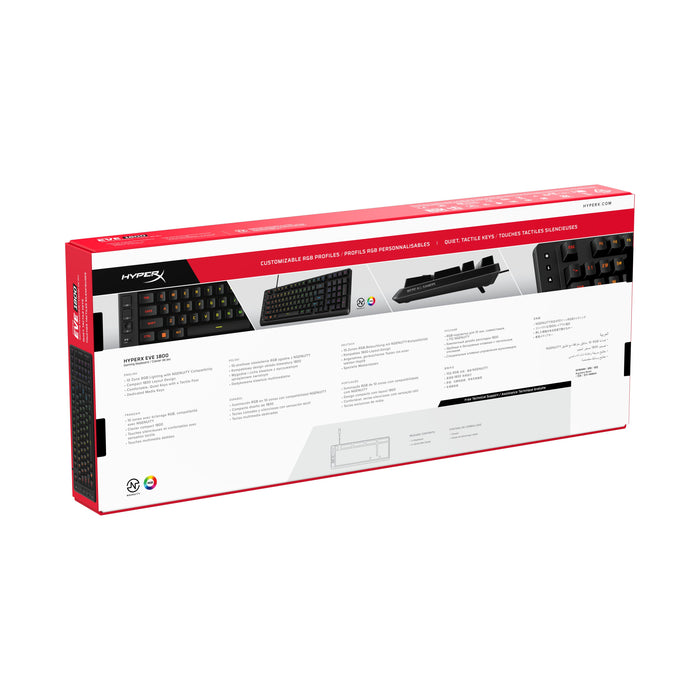 EAN 0198990307879 - HyperX Eve 1800 teclado Juego USB Negro imagen 11