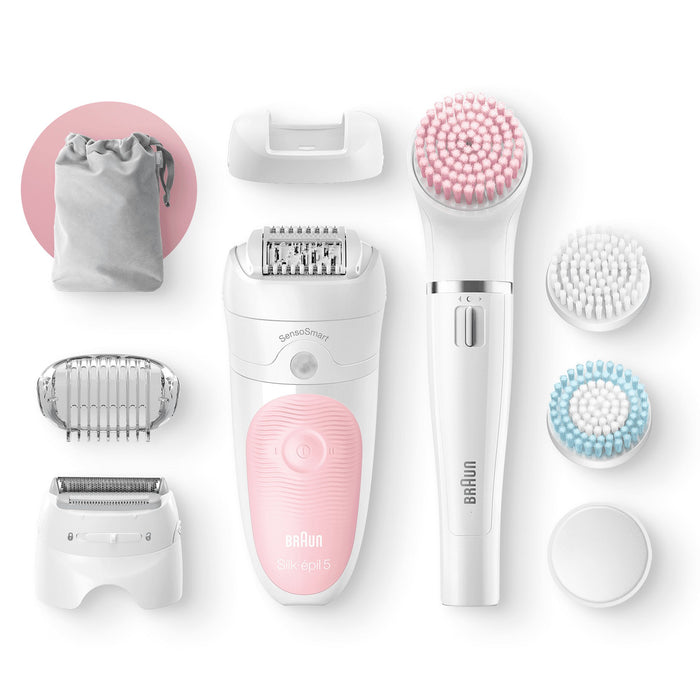 EAN 4210201223351 - Braun Silk-épil 5 Wet&Dry 81683688 depiladora 28 pinzas Blanco, Rosa imagen 8