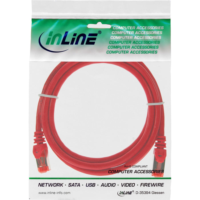 Cable De Red Inline S/Ftp Pimf Cat.6 250mhz Cobre Libre De Halógenos Rojo 1.5m