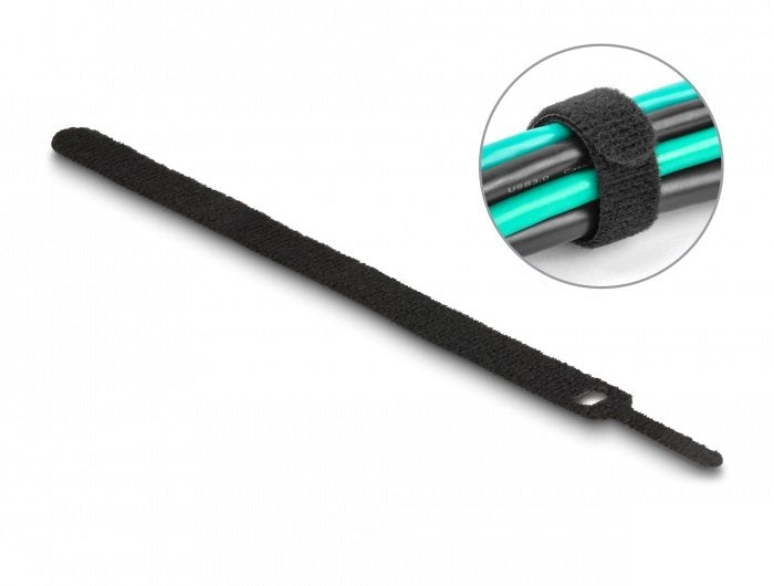 Delock 19011 Presilla Bridas Adherentes Para Cables Negro 10 Pieza(S)