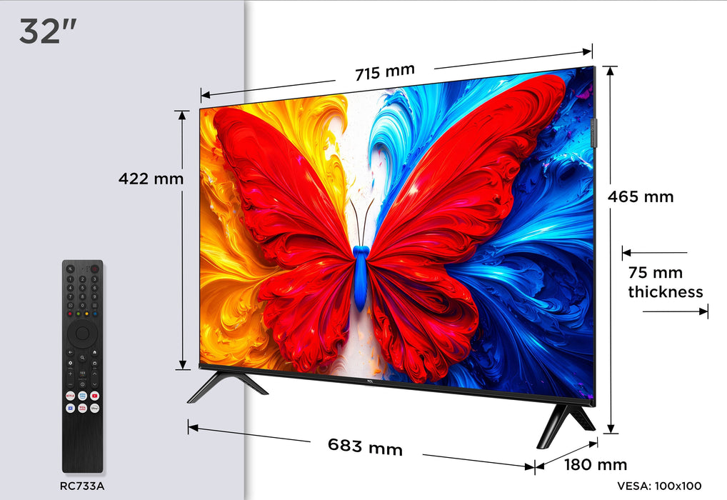 Tcl S5l 32s5l Televisor 81,3 Cm (32") Full Hd Smart Tv Wifi Negro 300 Cd / M²
