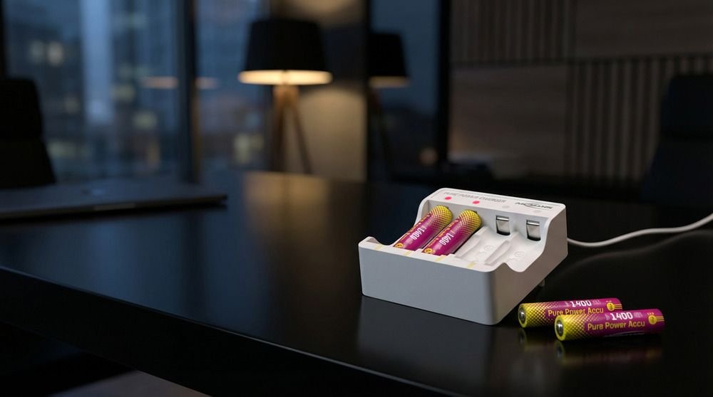 Ansmann Cargador Purepower Set Aaa Inkl. 4x Aaa 1500mah Akku