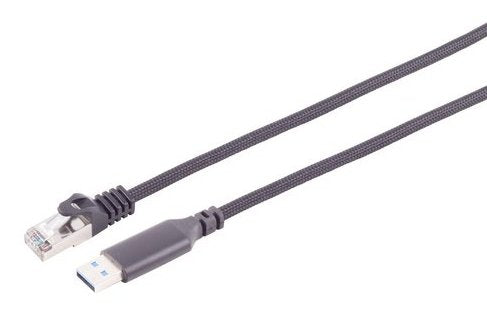 S-Impuls Usb-A Lan Cable Adaptador 1g, Rj45, Alu, Negro., 1,5m