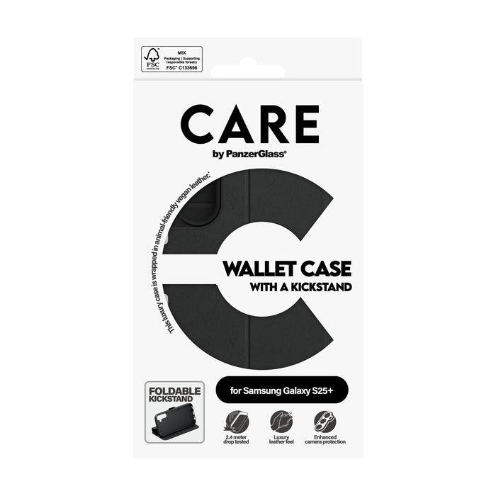 EAN 5715685016677 - PanzerGlass CARE™ by ® Wallet Case w. Kickstand Samsung Galaxy S25+ funda para teléfono móvil Negro imagen 4