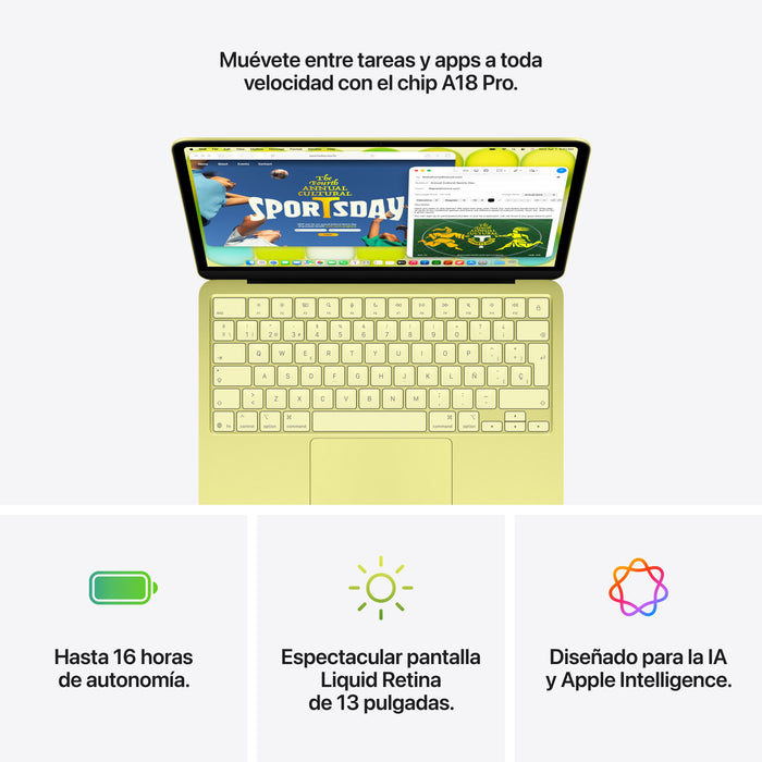 Apple Macbook Neo 13' A18 Pro 6-Core Cpu 8gb 256gb Ssd 5-Core Gpu Citrus