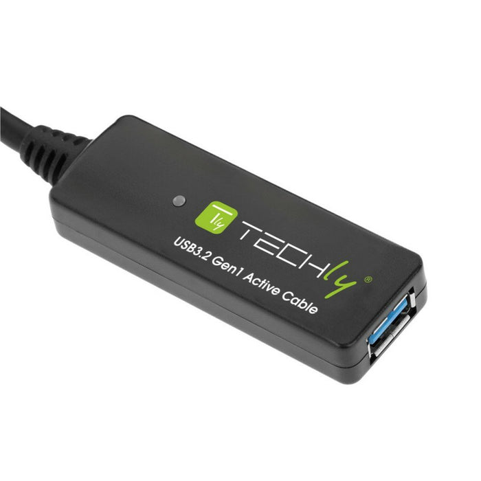 EAN 8059018368000 - Techly ICUR30100G cable USB USB 3.2 Gen 1 (3.1 Gen 1) 10 m USB A Negro imagen 6