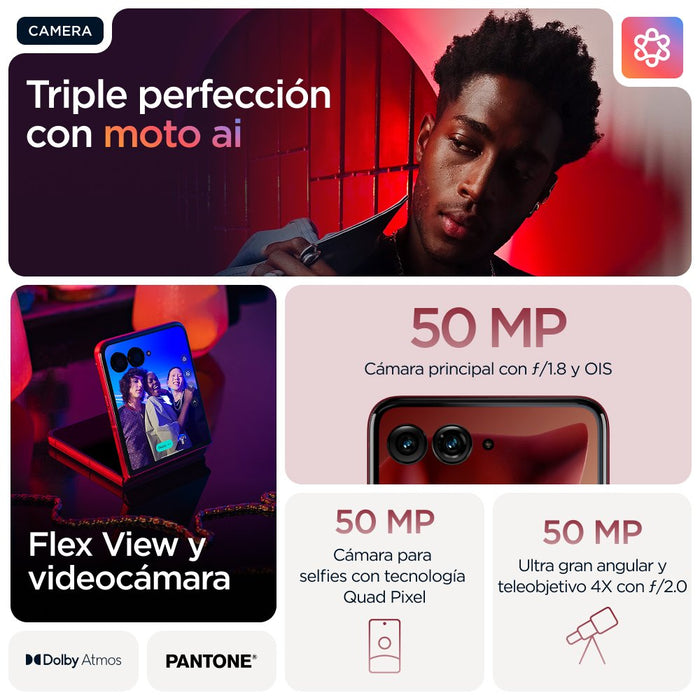 EAN 840023293214 - Motorola razr 60 ultra 17,7 cm (6.96") SIM doble Android 15 5G USB Tipo C 16 GB 512 GB 4700 mAh Burdeos imagen 33