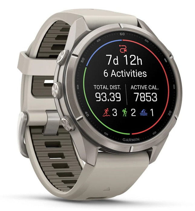 Garmin Fenix 9 Pro Inreach Lte 43mm Titanio Con Correa De Silicona En Blanco