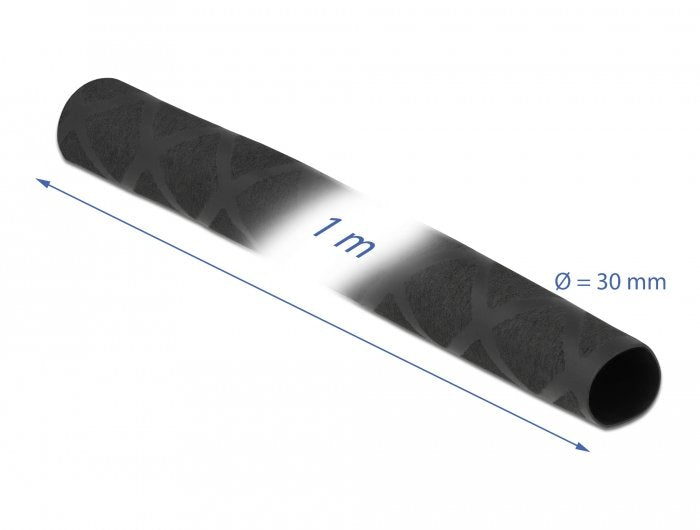 Schrumpfschlauch X-Muster Rutschfest 1 M X 30 Mm Schwarz