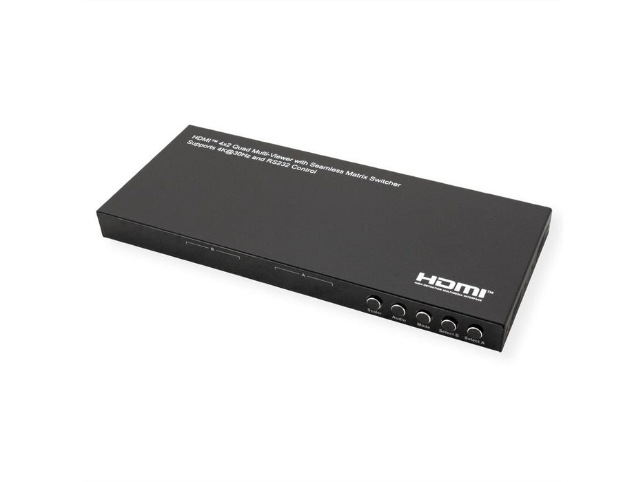 Value Hdmi Matrix Switch, 4x2 Quad Multi-Viewer, Nahtlose Umschaltung