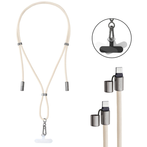 EAN 4034303037100 - Intenso Handykette als Lade- + Datenkabel USB-C bis 1,65m beige cable USB USB C imagen 1