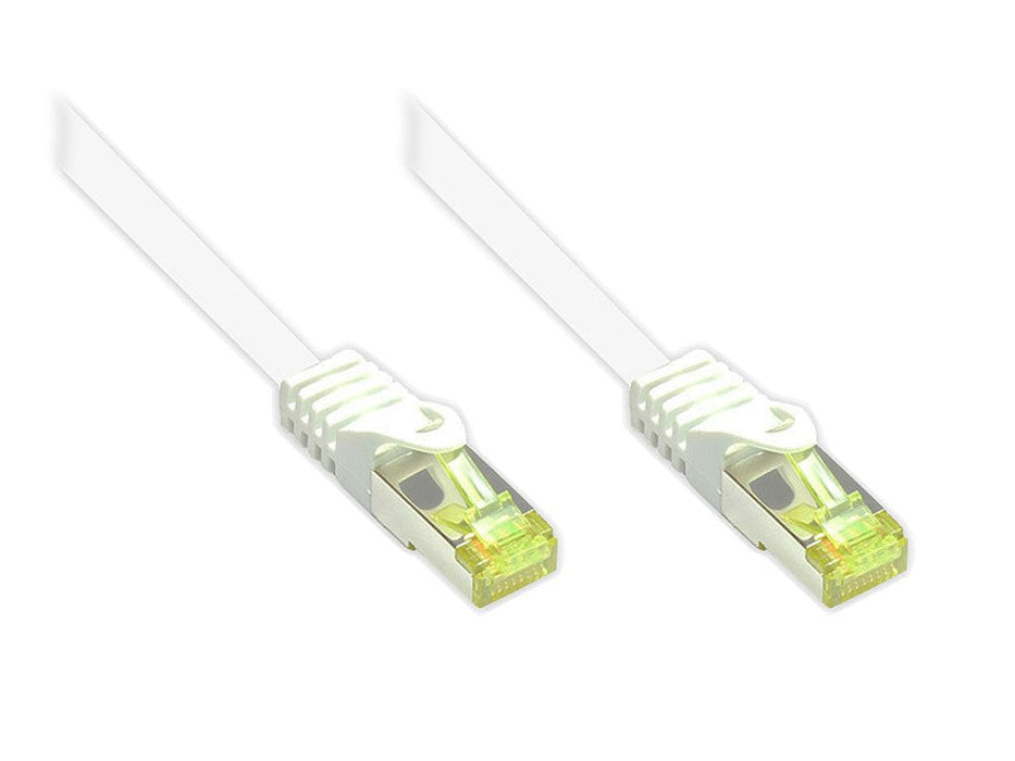 Goodconnections Rj45 Cable De Red Mit Cat. 7 Rohcable Und Rastnasenschutz (), S Ftp, Pimf, Halogenfrei, 500mhz, Ofc, Weiss, 20m,