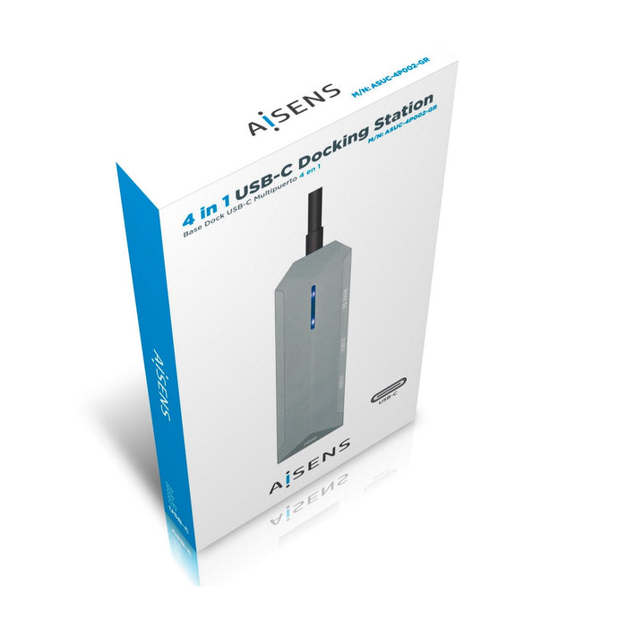 EAN 8436574707588 - AISENS ASUC-4P002-GR base para portátil y replicador de puertos Alámbrico USB 3.2 Gen 1 (3.1 Gen 1) Type- imagen 6