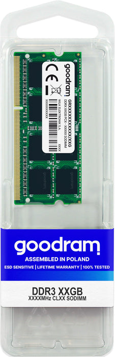 EAN 5908267906613 - Goodram GR1600S3V64L11S/4G módulo de memoria 4 GB 1 x 4 GB DDR3 204-pin SO-DIMM imagen 1