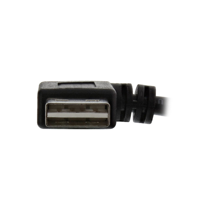 Inline Usb 2.0 Smart Cable Acodado + Reversible Tipo A Macho A Hembra Negro 0,2m