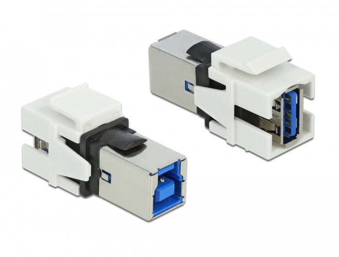 Delock 86394 Módulo Keystone Usb 3.0 A Hembra > Usb 3.0 B Hembra Bílá