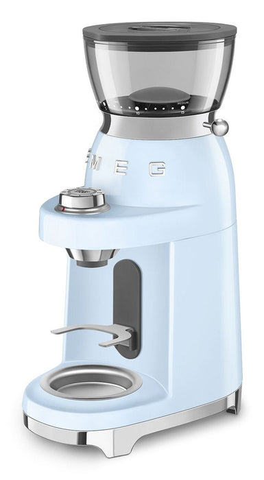 Molinillo De Café Smeg Cgf03pbeu, 15 Niveles De Molienda, Depósito De 240 G, 150 W, Azul Claro.