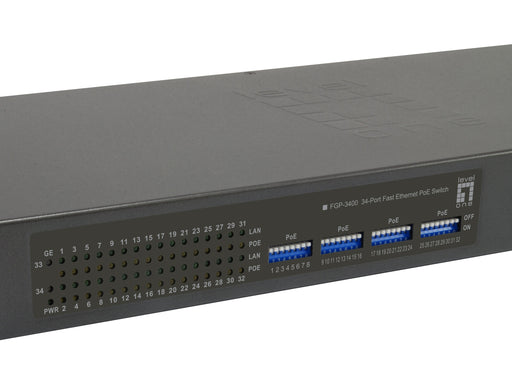EAN 4015867203248 - LevelOne FGP-3400W250 switch No administrado Fast Ethernet (10/100) Energía sobre Ethernet (PoE) Negro imagen 2