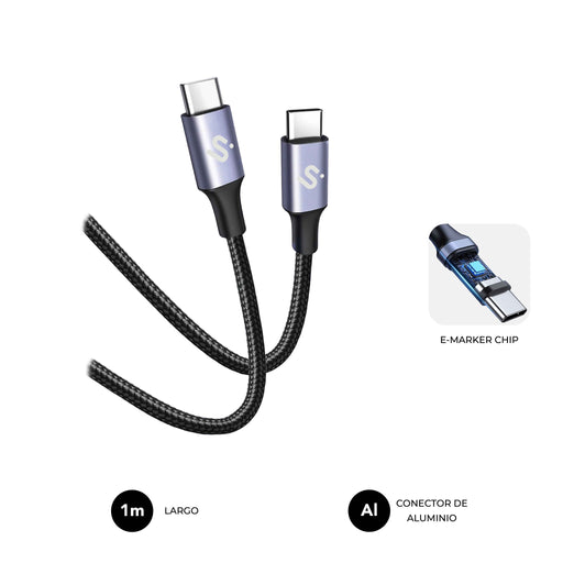 EAN 8436586743574 - SUBBLIM SUBCAB-C10001 cable USB USB 2.0 USB C Negro imagen 1