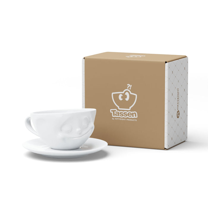 Fiftyeight Kaffeetasse 200ml - Glücklich Blanco