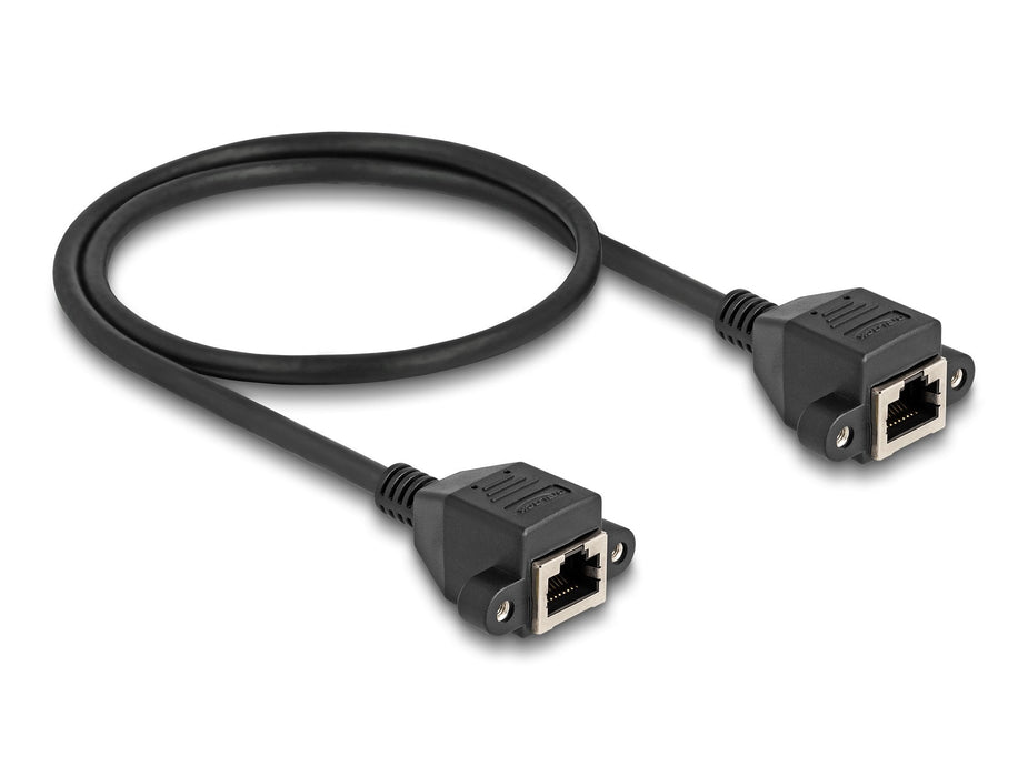 Delock 80198 Cable De Extensión Rj50 Hembra A Hembra S/Ftp 0,5 M Negro