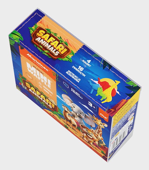 Klocki Mini Waffle - Zwierzeta Safari 100 Elementów