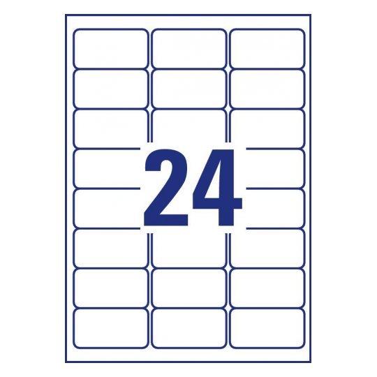 Avery Zweckform Resistente A La Intemperie Folienetiketten 63,5 X 33,9 Mm