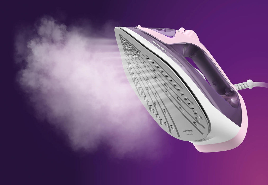 EAN 8720389001628 - Philips 3000 series DST3020/30 plancha Plancha a vapor Suela de cerámica 2200 W Rosa, Púrpura imagen 5