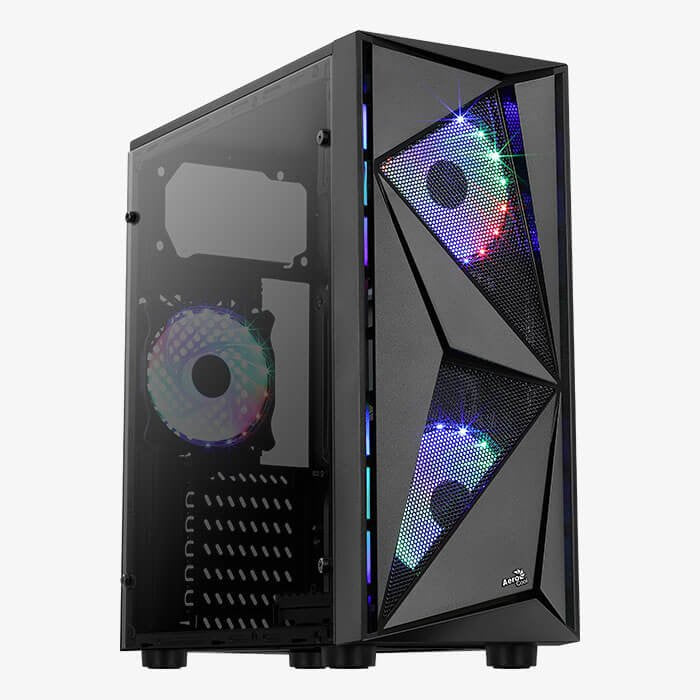 Caja Pc Aerocool Pgs Glider Cosmo Frgb-A-Bk-V2 2xf - Mt Case