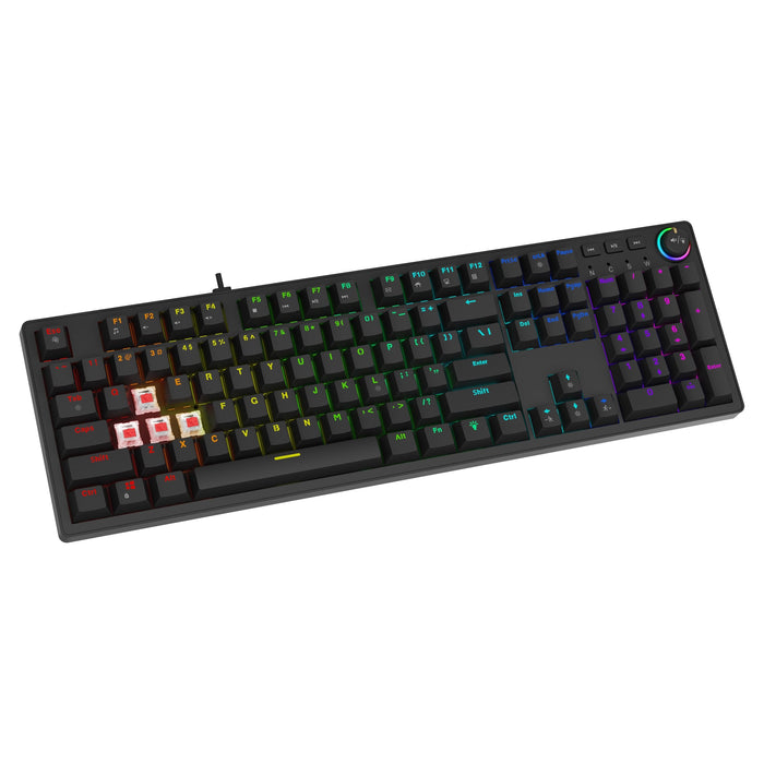 Savio Styx Outemu Brown Teclado Juego Usb Qzerty Internacional De Ee.Uu. Negro
