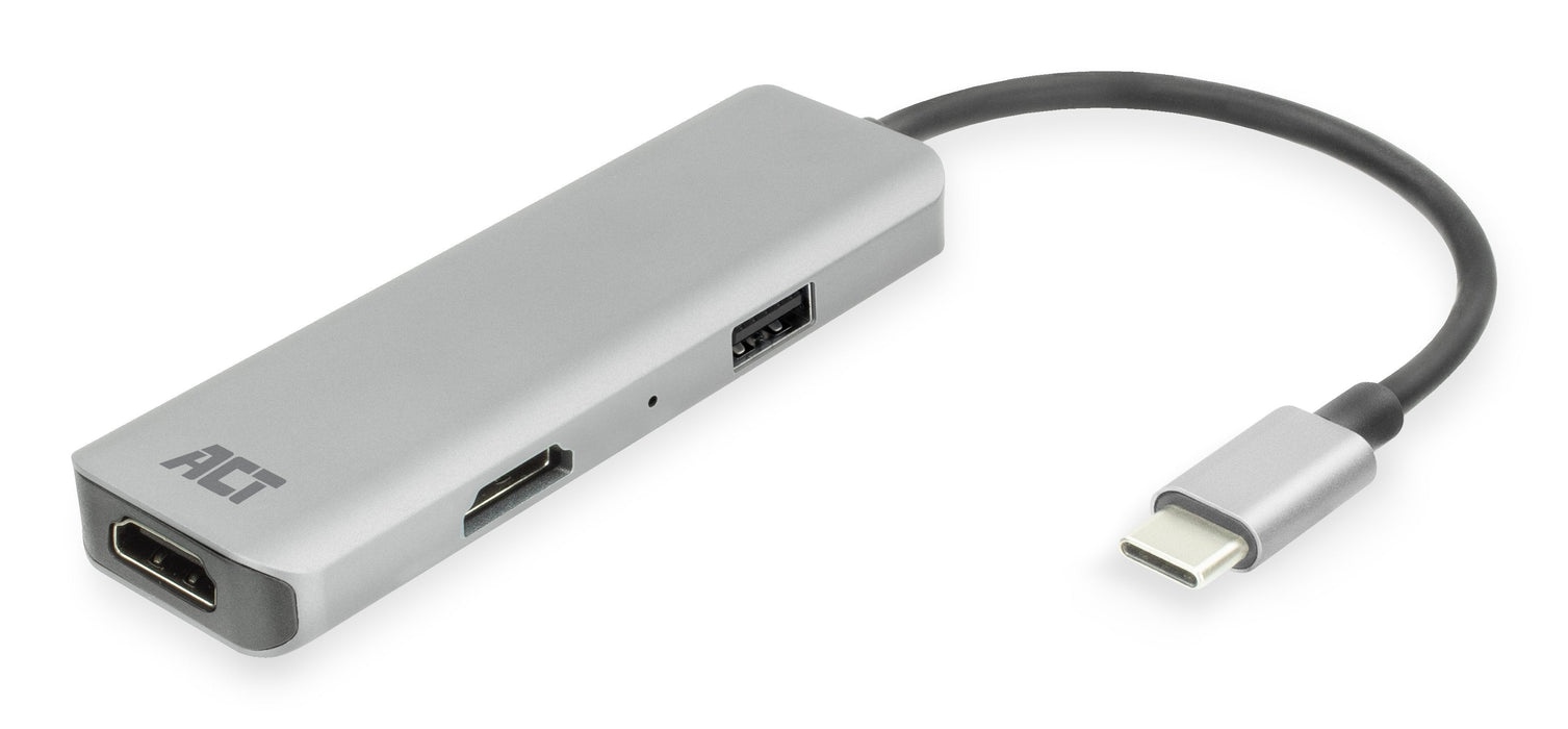 Adaptador Act Connectivity Usb C A 2 Hdmi 4k Usb A