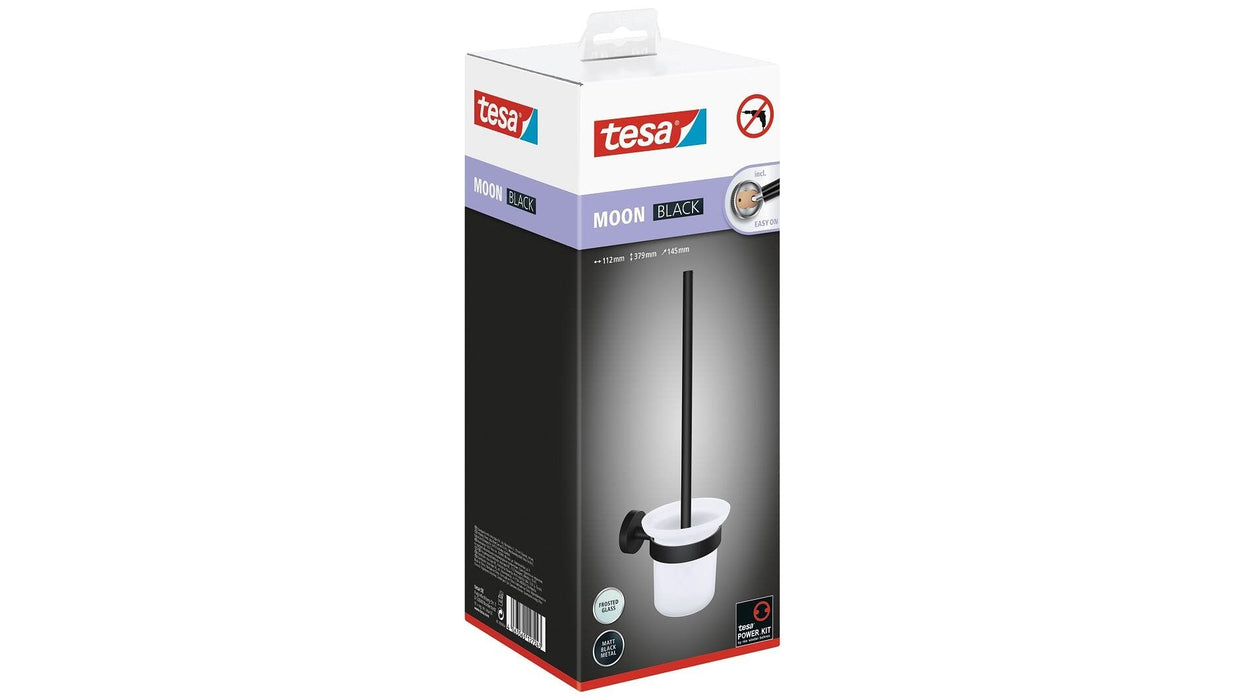 Tesa Toilettenbürste Moon Schwarz, Glas