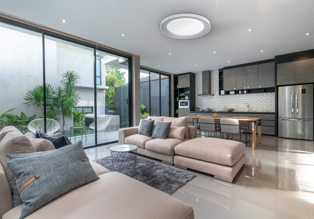Plafon Led Activejet Aje-Kris Grey + Mando A Distancia