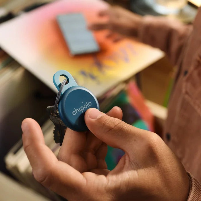 Chipolo Loop  Rechargeable Tracking Tag Compatible With Apple Find My On Iphone Or Find Hub (Navy)