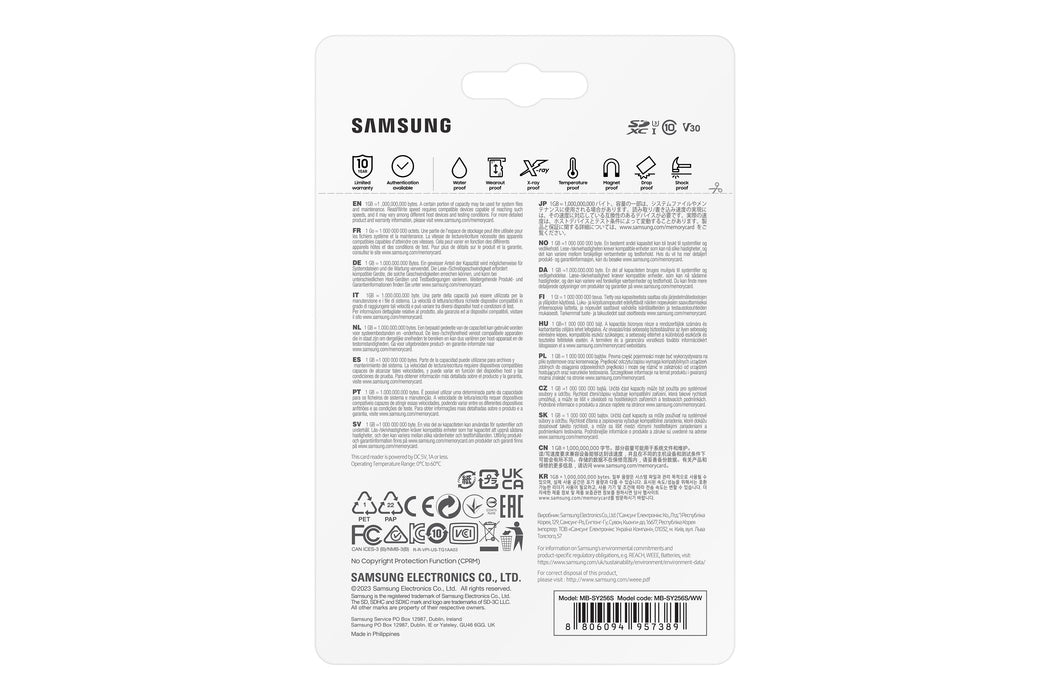 EAN 8806094957389 - Samsung MB-SY256S 256 GB SDXC UHS-I imagen 6