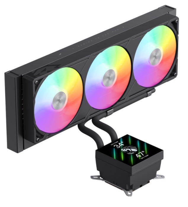 Gamemax  Cpu Liquid Cooler  Glacier 360 Lcd  Black