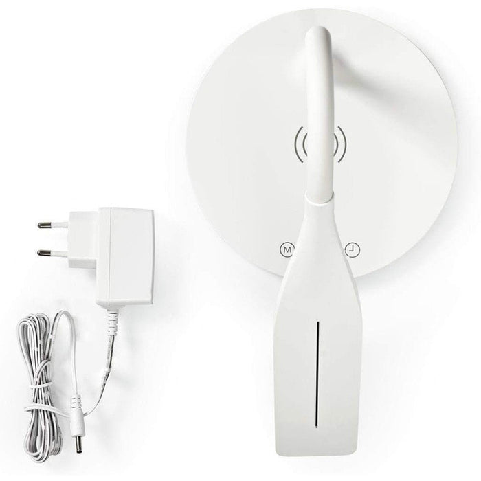 Techly I-Lamp-Dsk10 Lámpara Led De Escritorio Táctil De 5.5w Con Cargador Qi De 15w