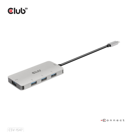 EAN 8719214472375 - CLUB3D CSV-1547 hub de interfaz USB 3.2 Gen 2 (3.1 Gen 2) Type-C 10000 Mbit/s Negro, Plata imagen 2