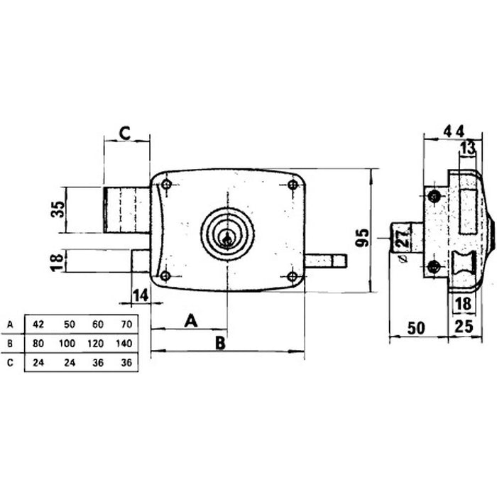 EAN 8422221394003 - A Forged Tool 03017195 cerradura y cerrojo para puertas imagen 2