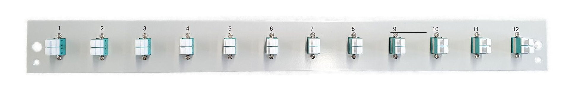 Efb Bestckte Frontblende Mit 12 X Lc Duplex Kupplung Om3, Schwarz