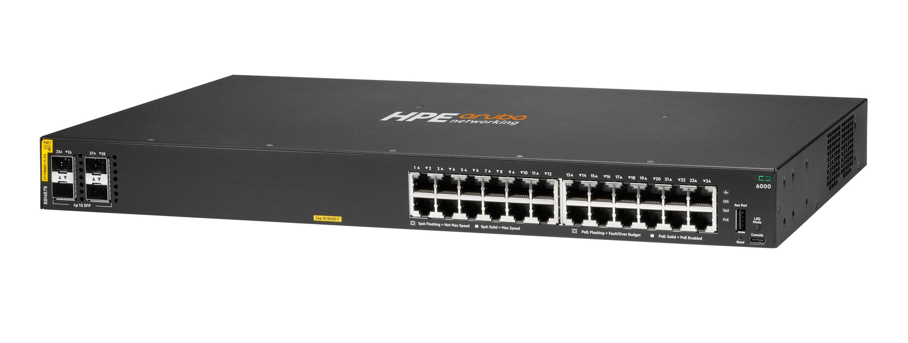 Hpe Aruba Networking Cx 6000 24p 10m 100m 1g Class4 Poe 4p Sfp 1g 370w Switch Eu