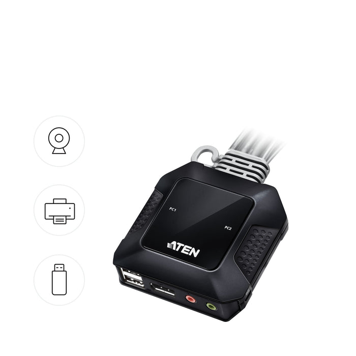 EAN 4710469341311 - ATEN CS52DP interruptor KVM Negro imagen 6