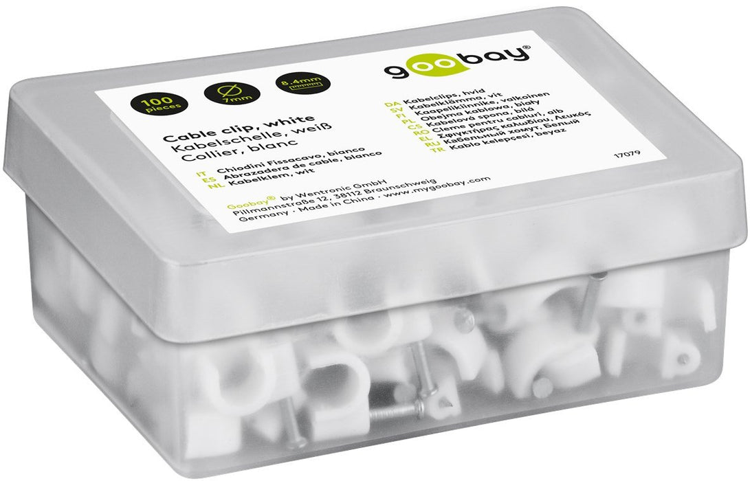EAN 4040849170799 - Goobay 17079 abrazadera para cable Blanco 100 pieza(s) imagen 6
