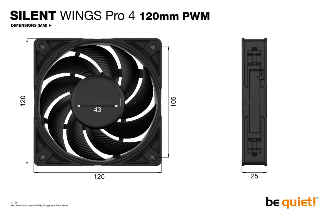 EAN 4260052188903 - be quiet! SILENT WINGS PRO 4 | 120mm PWM Carcasa del ordenador Ventilador 12 cm Negro 1 pieza(s) imagen 6