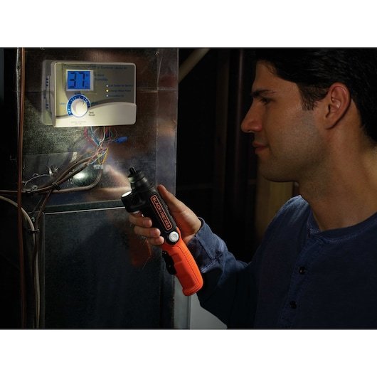 Black+Decker Bdcsfl20c, Destornillador Naranja/Negro