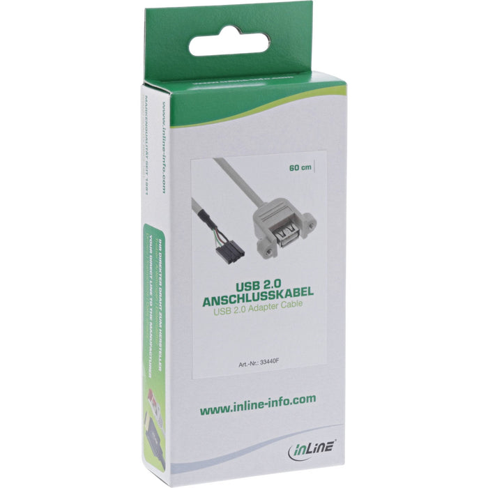 Adaptador Inline Usb 2.0 Usb A Hembra A Conector De Cabecera 40cm